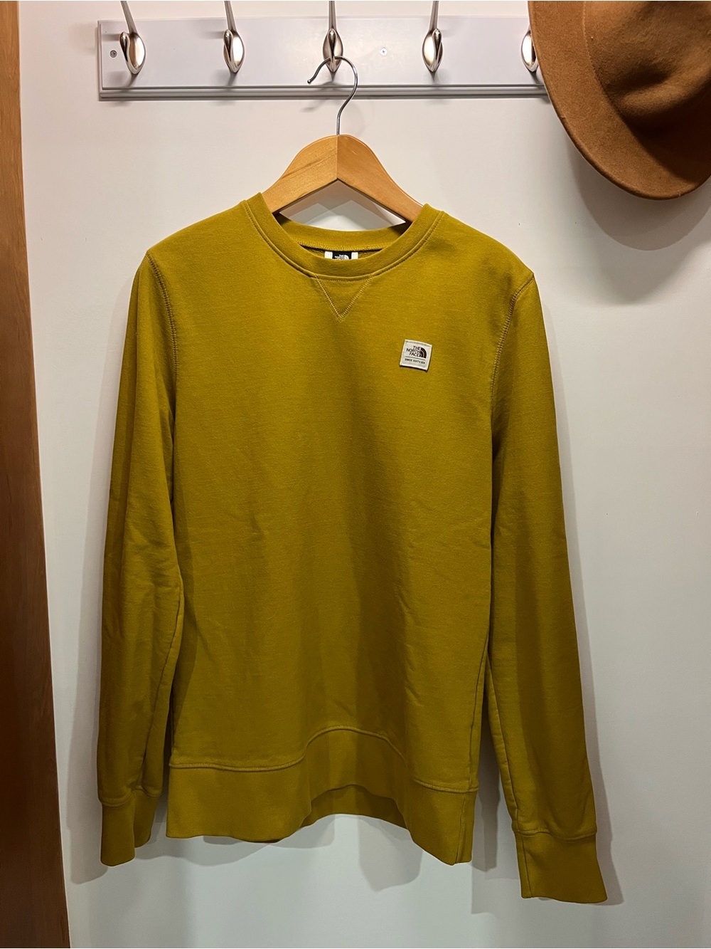 The North Face Men's Crewneck Sweatshirt in Mustard Yellow